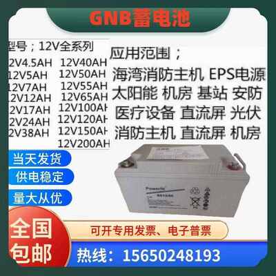 美国GNB蓄电池S512/S312/12V24A38A65A100AH120A150AH基站机房UPS