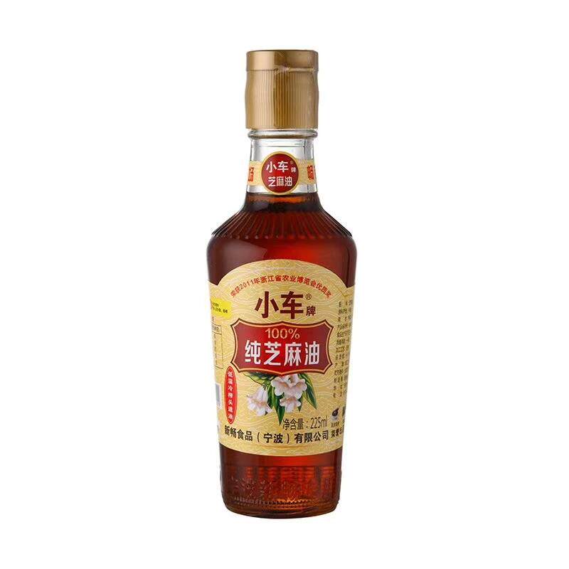 宁波特产小车纯芝麻油225ml炒菜凉拌低温压榨头道油白芝麻香油