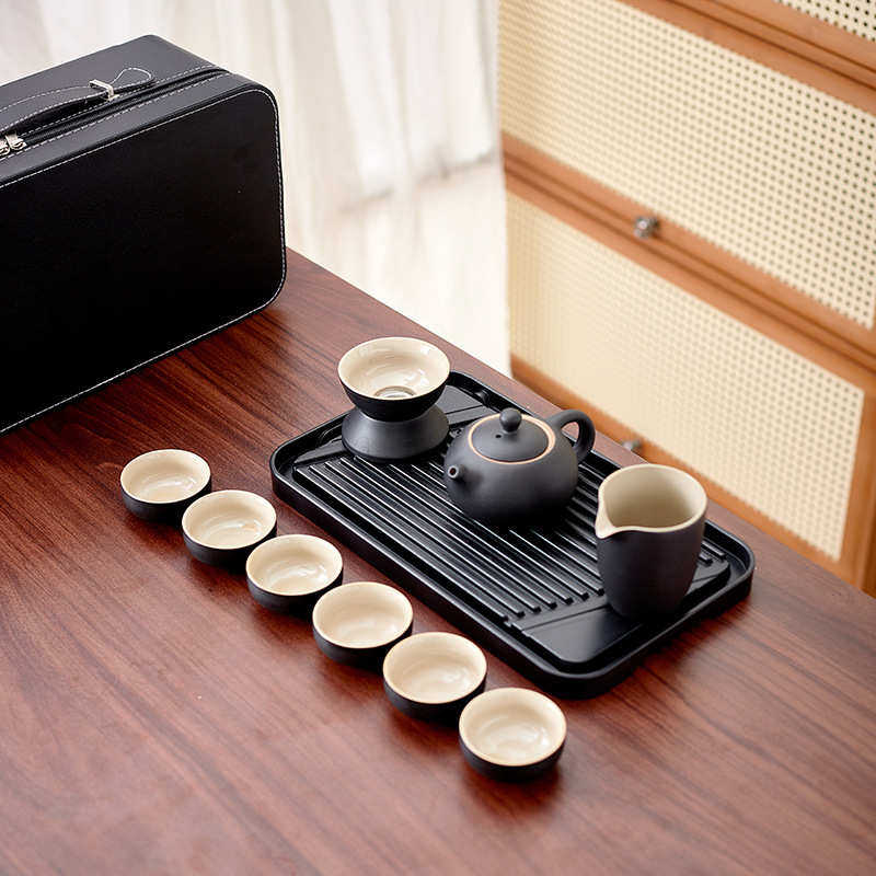 旅行茶具套装批发茶盘家用功夫茶杯户外便携式泡茶壶陶瓷商务礼品,餐饮具,旅行茶具,淘宝优惠券,粉丝福利购,淘宝优惠卷