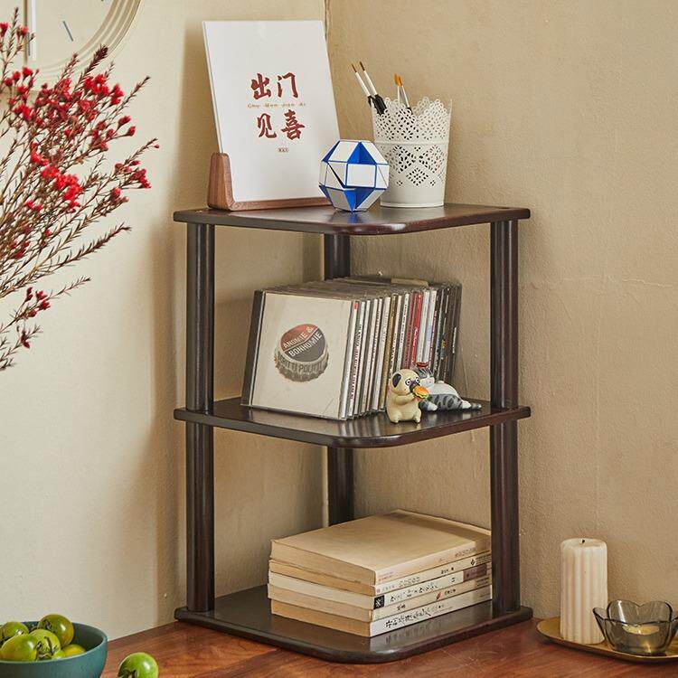 实木桌面转角架办公室工位整理置物架家用厨房收纳架学生创意书架