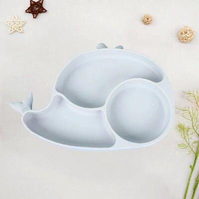 Non-slip Cartoon Whale Dinner Plate Children