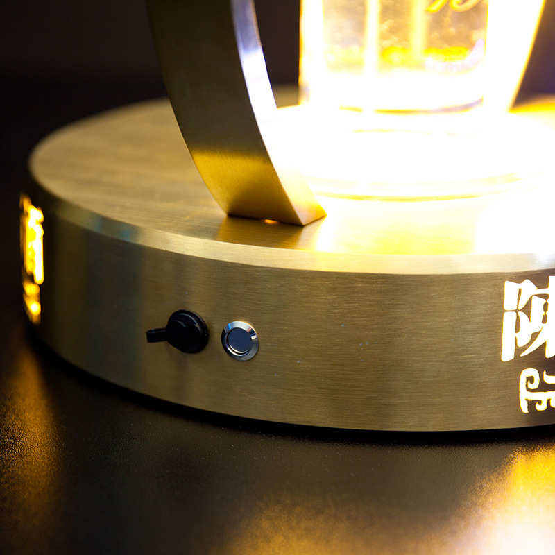 金属工艺发光洋酒白酒酒座酒架展示架 国窖1573白酒展示底座摆台