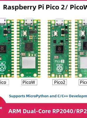 树莓派Pico2开发板树莓派Pico双核Rp2040处理器Python编程