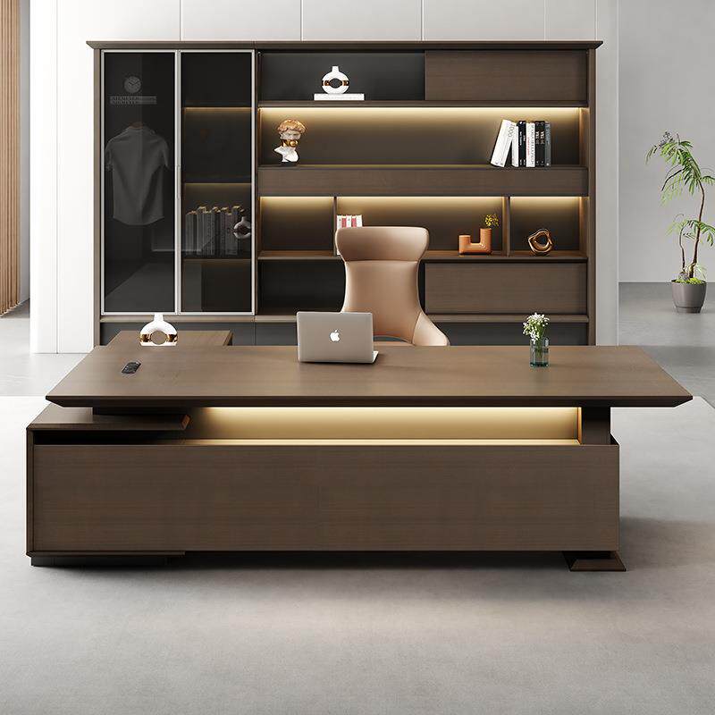 老板桌办公桌简约现代办公室桌老板办公桌椅组合总裁桌轻奢大班台