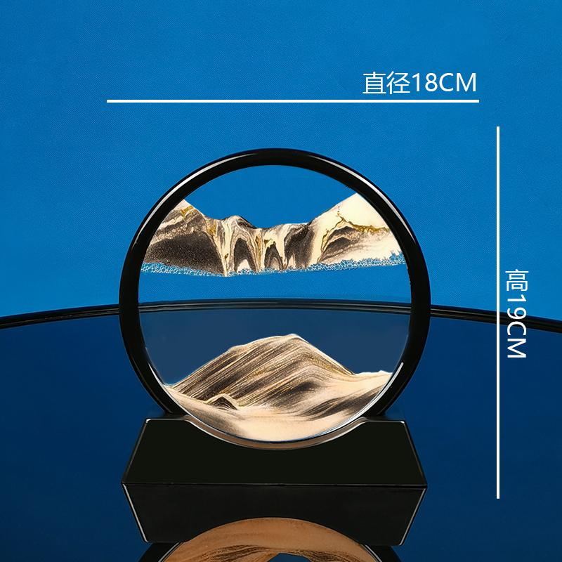 创意沙漏摆件客厅流沙画玻璃沙画乔迁礼物3d立体高级感玄关装饰品图片