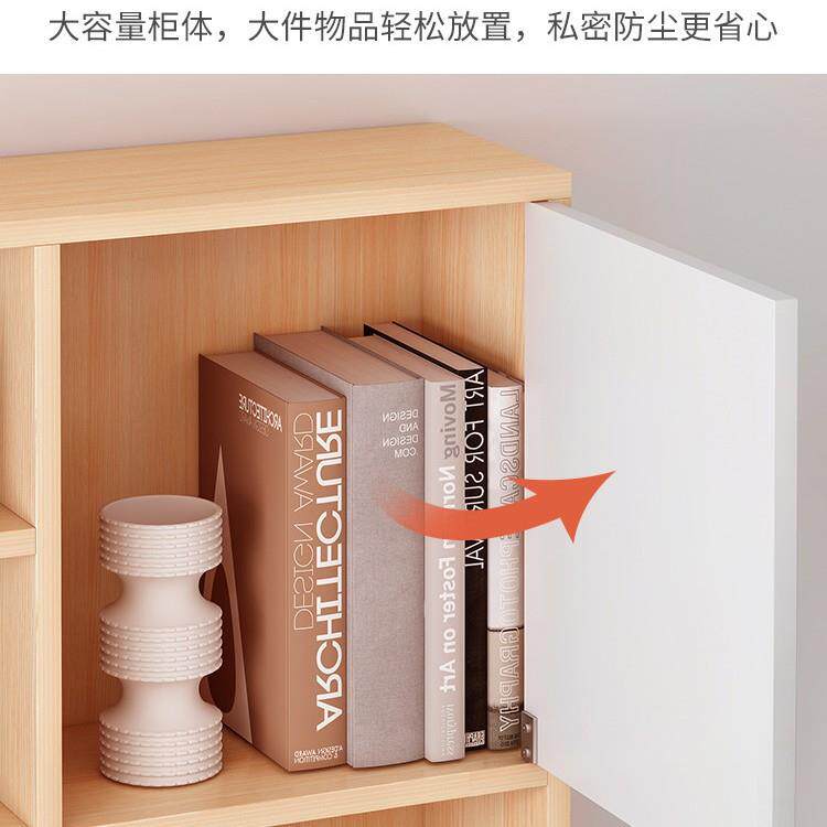 书桌学生家用写字桌书柜书架一体桌子卧室电脑桌台式学习桌初中生