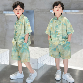 男童汉服夏装套装，2024儿童装古风男孩，夏季新中式国风宝宝唐装