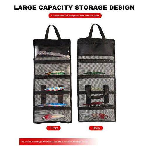 Folding Fishing Tackle Bags Dirt Resistant Mesh Lure
