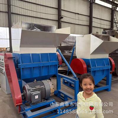 大蓝桶工业废料破碎机600型塑料粉碎机PE瓶水电管材塑料桶水果筐