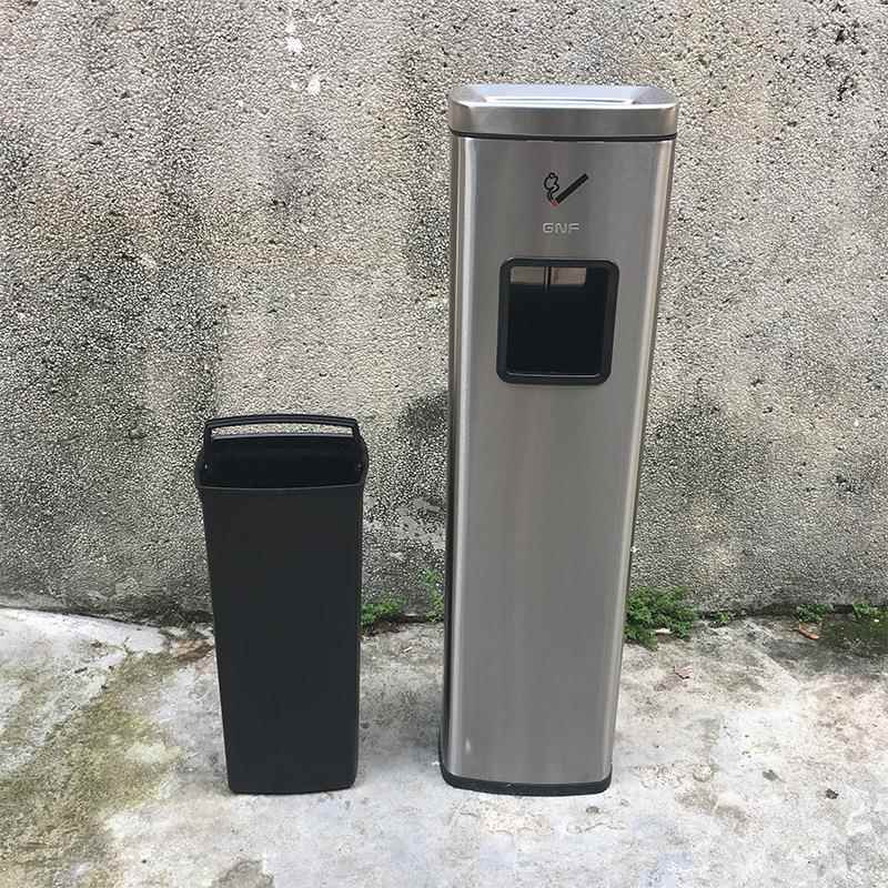方带砂钢烟蒂座地烟蒂南柱不锈钢烟灰柱立式灭烟户外吸烟区烟灰柱