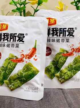 国圣裙带菜香辣味酱菜海带丝开 袋即食鲜我所爱下饭菜海带零食500