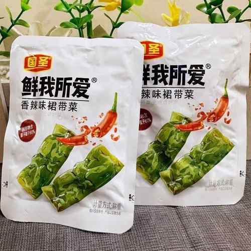 国圣裙带菜香辣味酱菜海带丝开 袋即食鲜我所爱下饭菜海带零食500