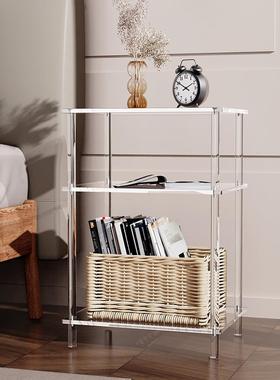 亚克力创明意透沙发几边小茶几现代约床头柜置物架多简02156层小