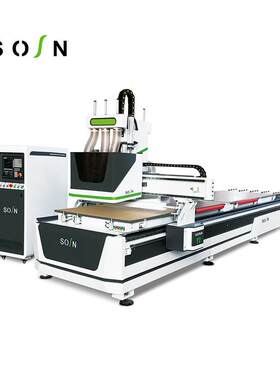四工序双工位开料机SX1356A-4木工开料机