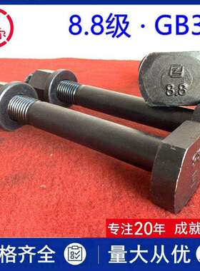 T型螺丝8.8级GB37压板螺丝高强度发黑t形槽用细牙螺栓M24m30*420x