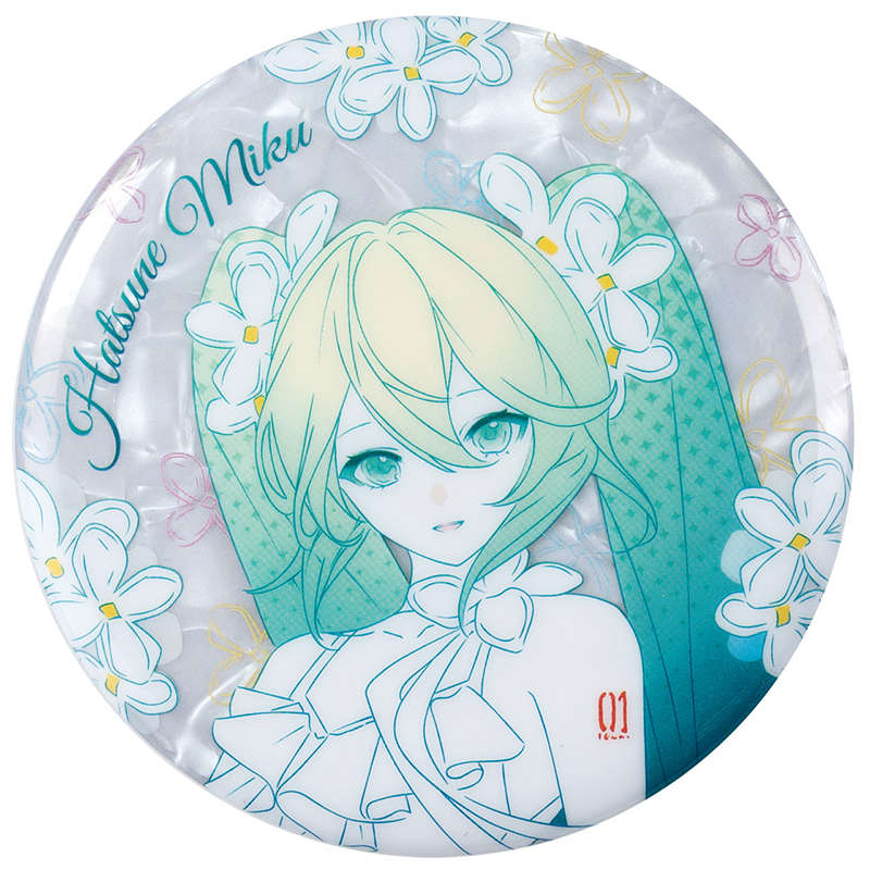 moeyu初音未来生如夏花马口铁白瓷徽章吧唧miku二次元动漫周边