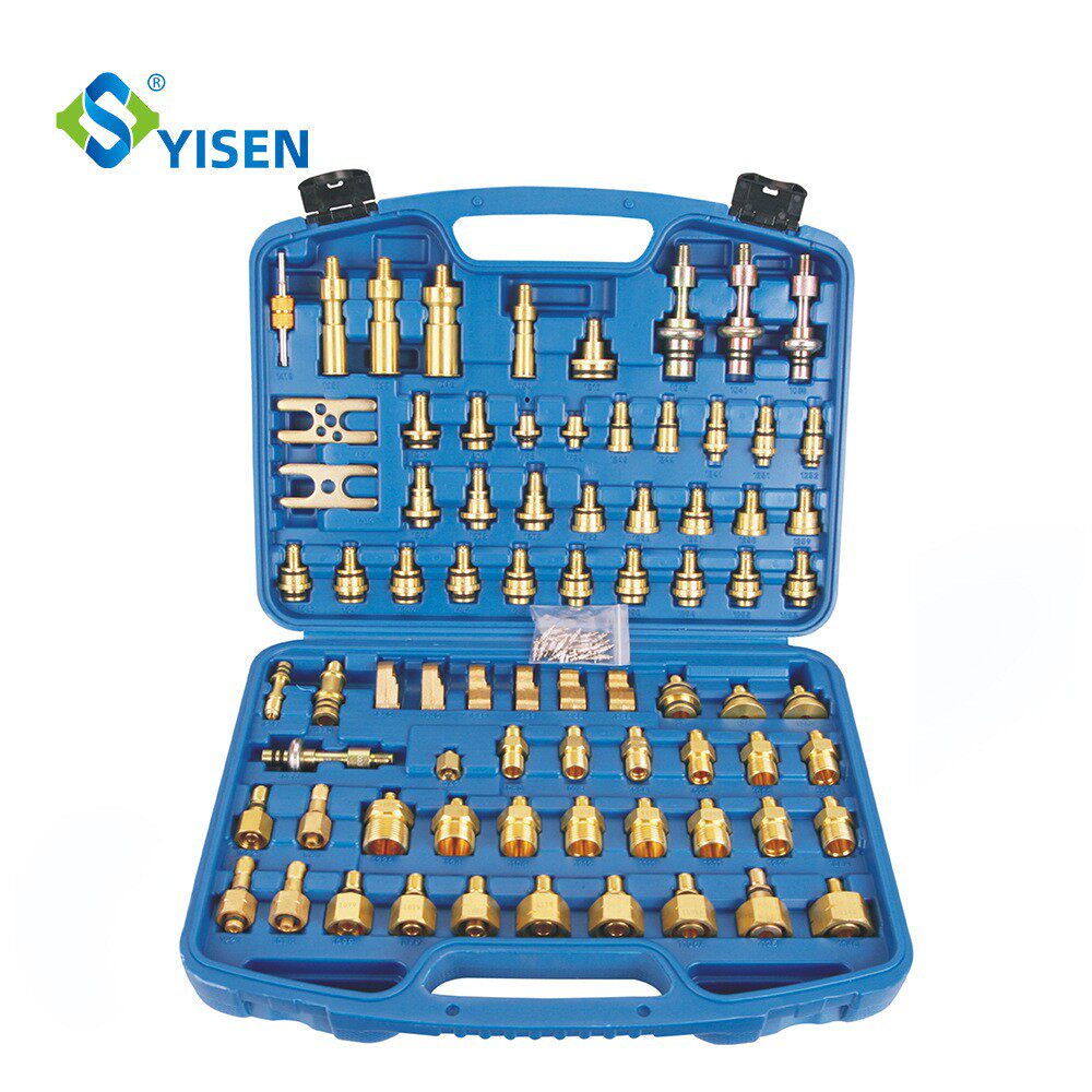 汽车空调77/81件套欧亚通用版堵漏检漏工具103件试漏测漏堵头接头