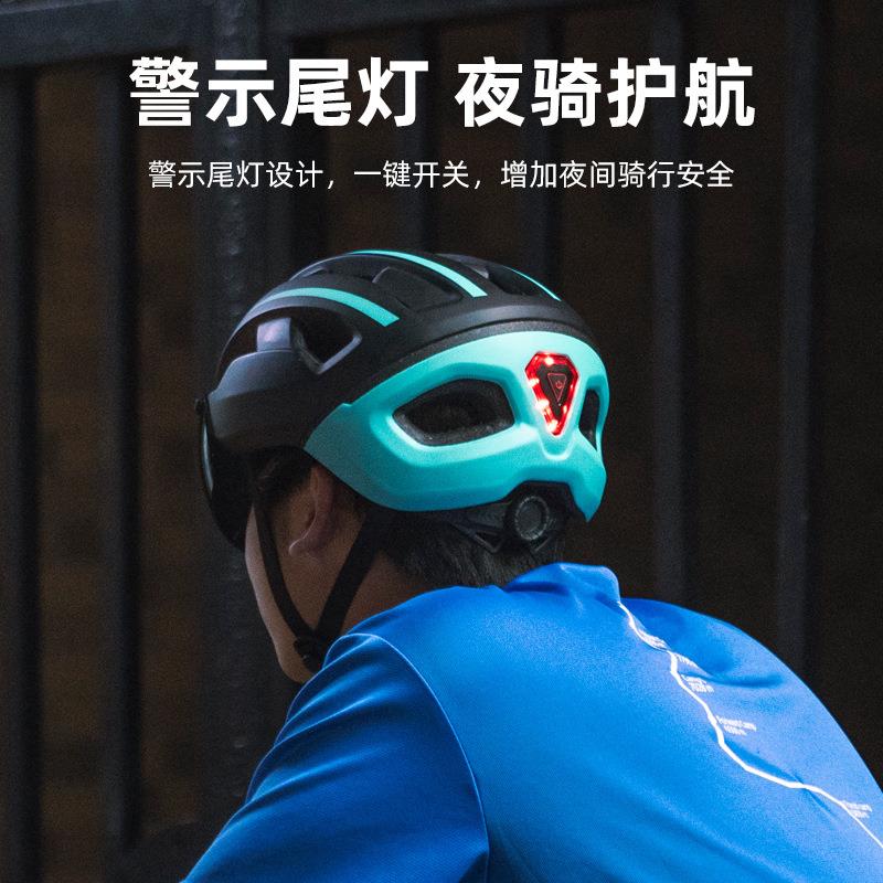 新款直销工厂自行车头盔风镜山地车骑行运动安全帽尾灯户外夜骑