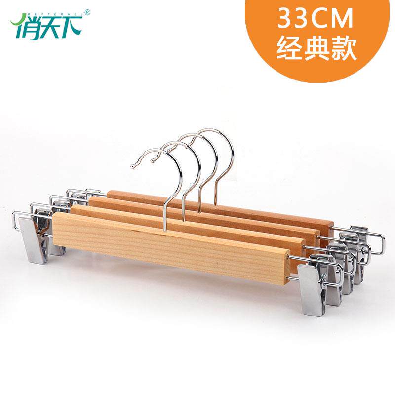 高档俏下实木裤天架夹子衣架服裤装店裤子衣架夹子裤挂裤架0子家