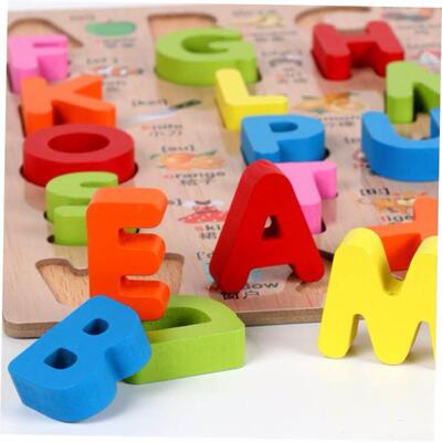 3D Puzzles Wooden Learning Toys for Kids Alphabet Animal
