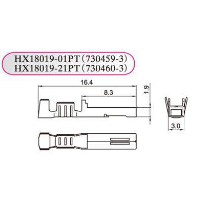 HXH红星连绕端子HX1.8K-21PTHX18019-21PT730460-33000只/盘