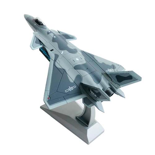 1：100歼20模型合金仿真J20摆件飞机战斗机军事航模军事礼品