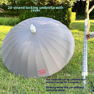 防水伞，男女，风雨无阻，24骨大，坚固，抗风，滴漏车载长柄直伞