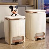 厨房垃圾桶脚踏式 化妆室客厅轻奢高档带盖子纸 家用加大号加厚新款