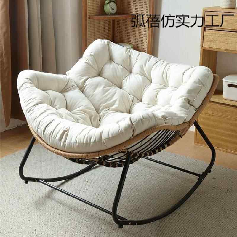 摇椅懒网人摇摇椅红沙咨询客服发用厅藤客编躺椅小户型午休阳台大