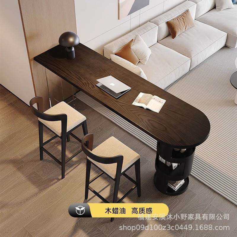 法式实木吧墙台桌xy-83024靠厅隔断亚克力条桌沙长发吧台客边柜创