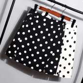 布料 印花布底皮革服装 柔软皮革轻奢 波点圆点皮革 重磅PU