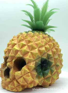 直销新款菠萝骷髅头树脂工艺品摆件菠萝骷颅头雕塑居家创意桌面雕