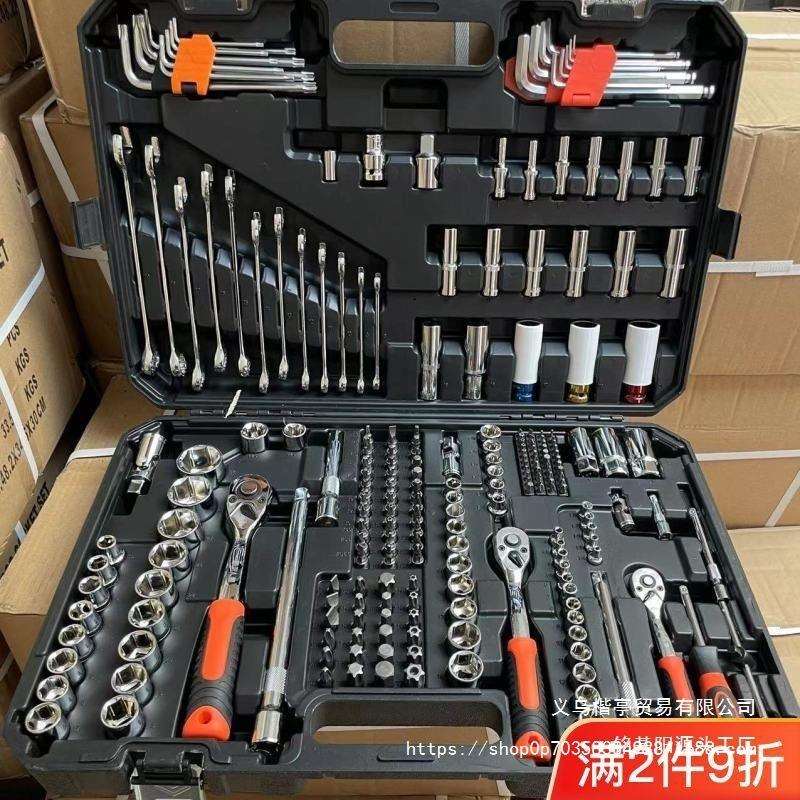 汽修组套套筒套管棘轮扳手修车汽修工具套装工具箱汽车维修工具箱