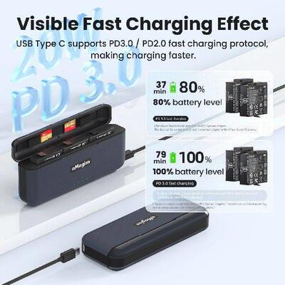 Portable Charging Case for Insta360 Ace Pro 2 Battery 20W