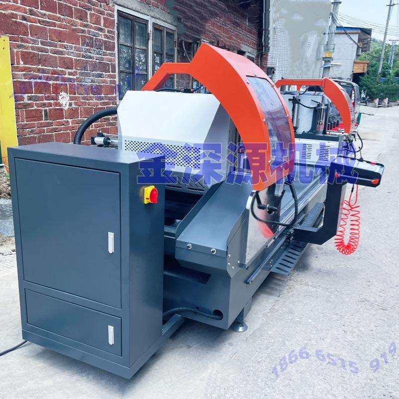 铝合金铝型材系统断桥门窗数控重型双头45度+90度切角机切割机械