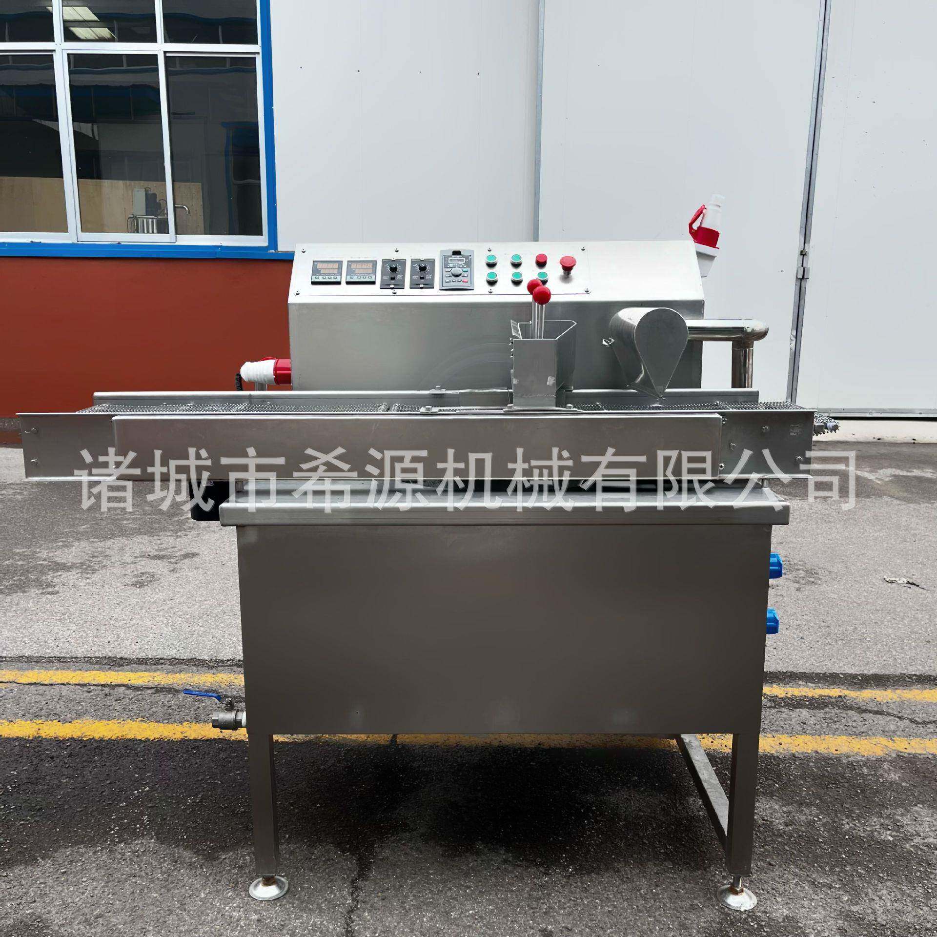 小型商用巧克力涂层机蛋糕饼干涂层设备巧克力自动控温冷却隧道