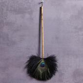 KE3C老竹手工孔雀羽毛扫灰除尘鸡毛掸子灰尘扫鸵鸟毛