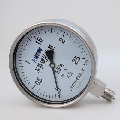 全不锈钢波登管压力表233.50.100径向G1/2耐震压力表0.6MPa/bar