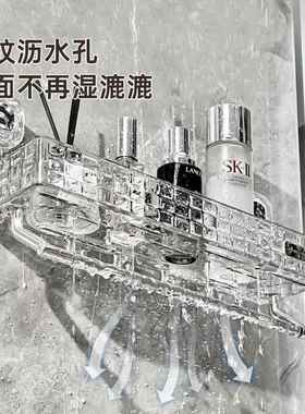 吸盘置物架浴室免所洗漱台卫生华间打孔收纳架HTJ淋浴壁挂墙厕收