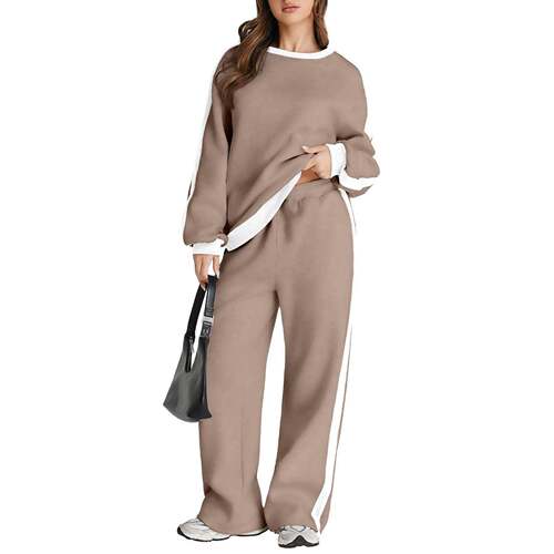 Womens 2 Piece Outfit Fleece Sweatsuit Casual Lounge