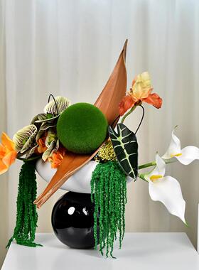 装轻奢艺257高端绿植花客厅饰假花摆设桌玄关桌面餐桌会议仿真花