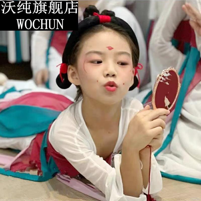 新款桃花妆舞蹈服巧悦梳妆演出服少儿复古镜子道具古典舞表演服装