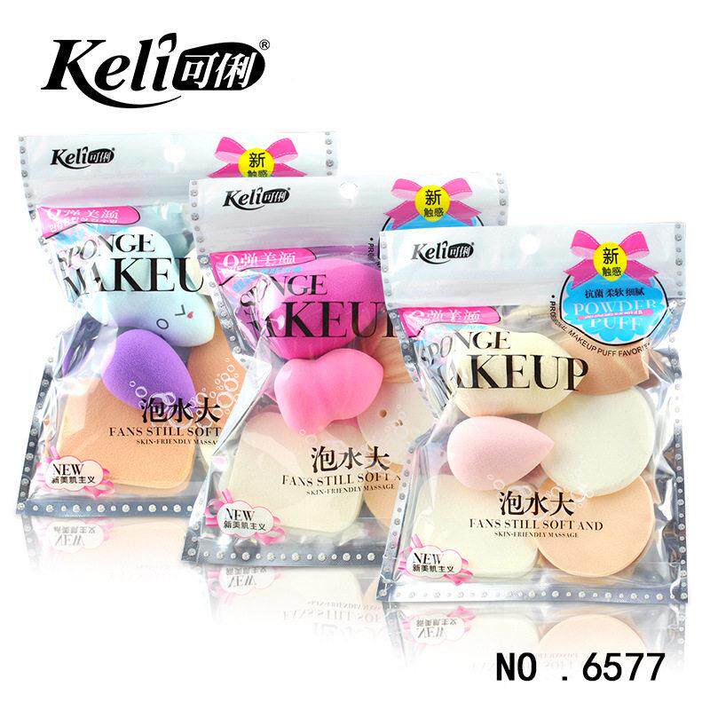 KELI可俐上妆美肌便携柔软细腻泡水变大粉扑6个装美妆蛋粉扑套装