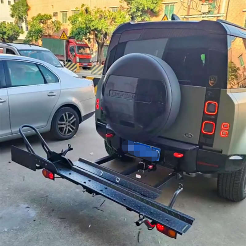 汽车后挂摩托车架三口重机车后挂摩托车架背车架房车三方口拖车杠