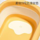 婴儿洗澡盆宝浴宝折浴盆叠新830生用幼儿童可坐躺家用大号沐桶小