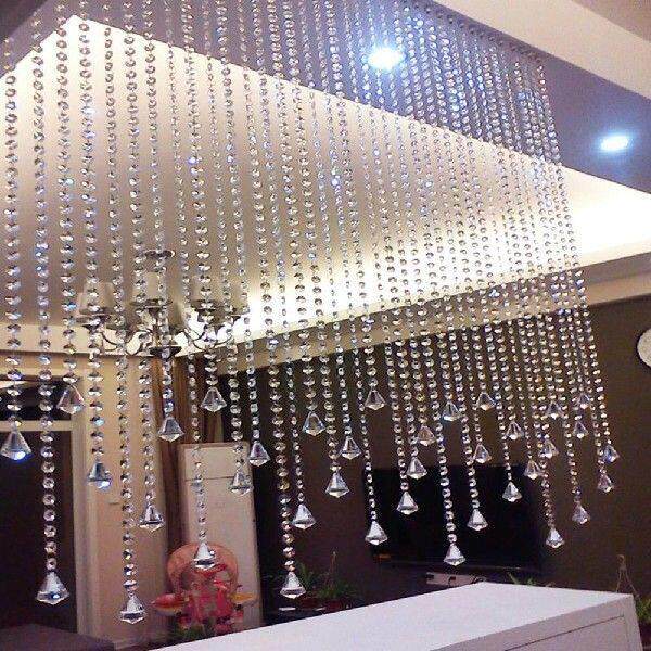 1m Home Crystal Clear Acrylic Bead Garland Chandelier