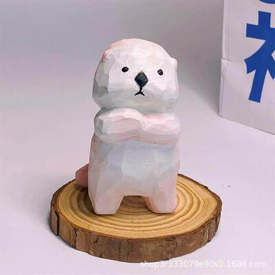 手件木摆件定做桌面摆车载饰品来图打工样文字设计出图三MXX02天