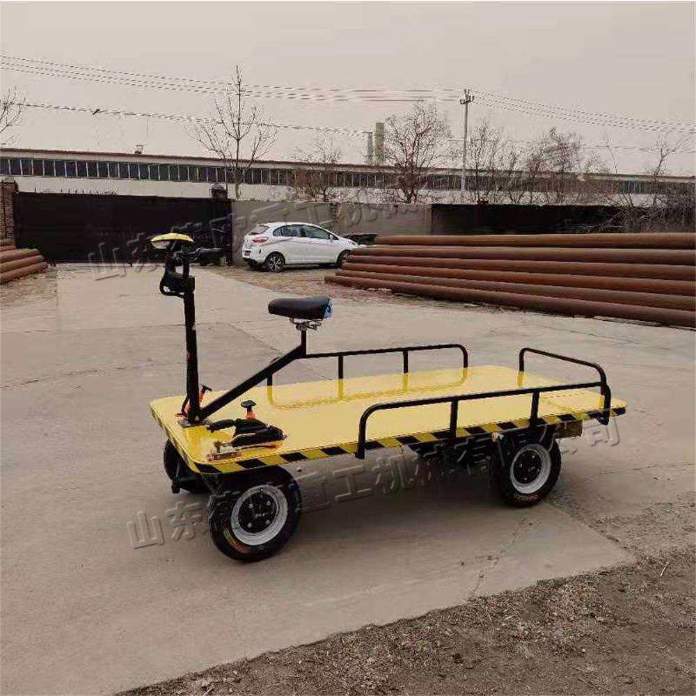 Flat transport vehicle 电动平板搬运车 路桥工程水泥运输平板车