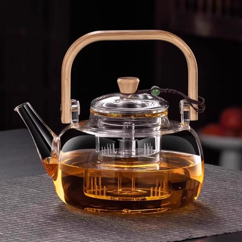 玻璃茶壶202煮5新款温泡茶家用耐高电炉蒸F79MM8M5煮茶具提陶梁围