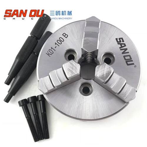 SANOU三欧三爪自定心手紧卡盘K01-80B16MM-M5木工小卡盘